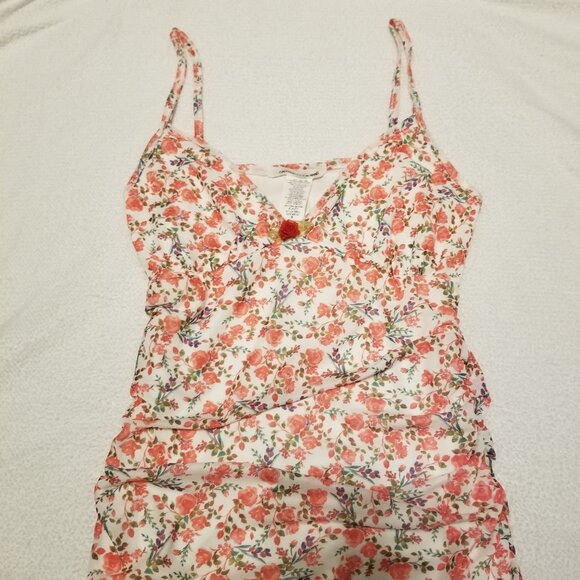 NWT Pink Floral Bodycon Maxi Long Dress Rosette Rose w/ Side Slit Medium Ruched - Picture 9 of 15